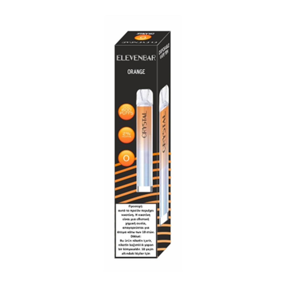 Alamanos - Electronic Cigarette, Eleven Bar Crystal 600 Orange