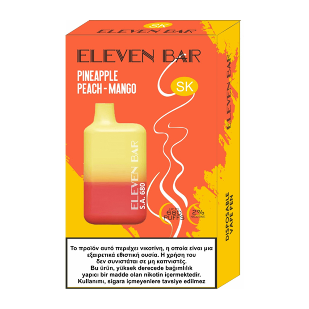 Alamanos - Electronic Cigarette, Eleven Bar Pineapple - Peach - Mango